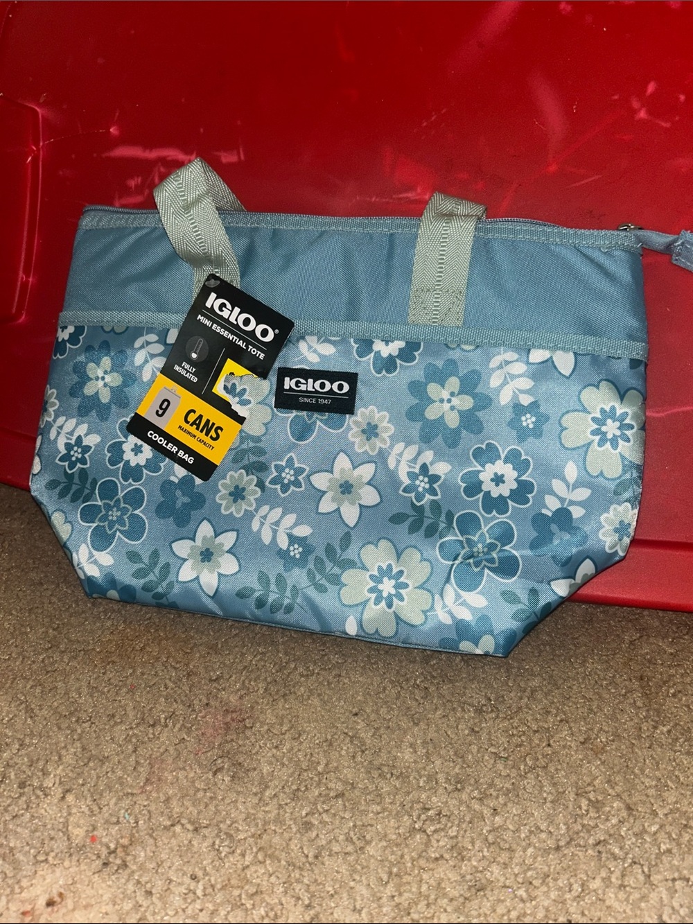 Igloo Blue Floral Insulated Tote Cooler